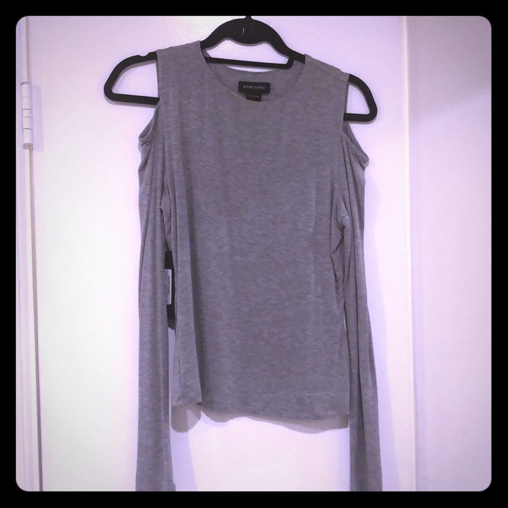 Grey Cold Shoulder top